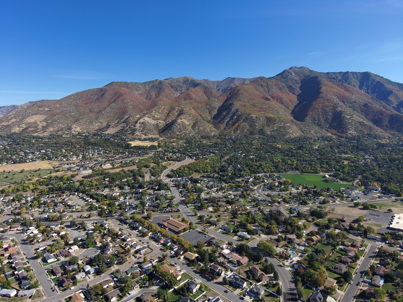 Scenic view of mountains surrounding the City