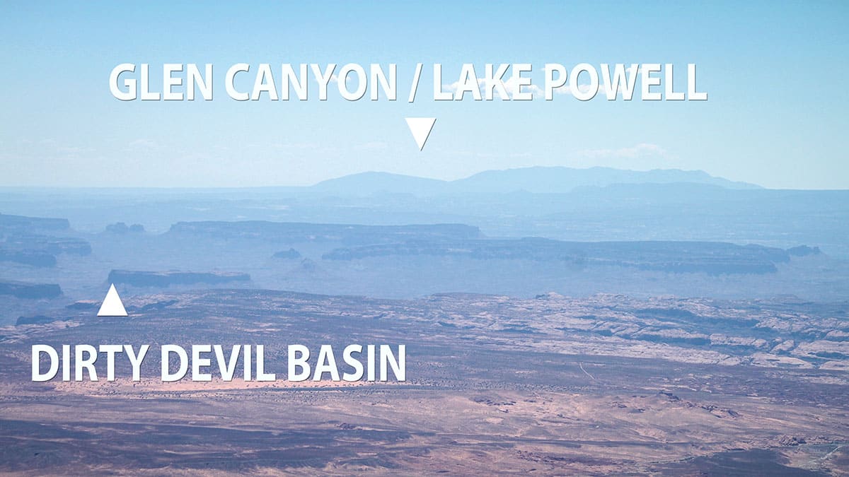 View toward Lake Powell from the Henry Mountains