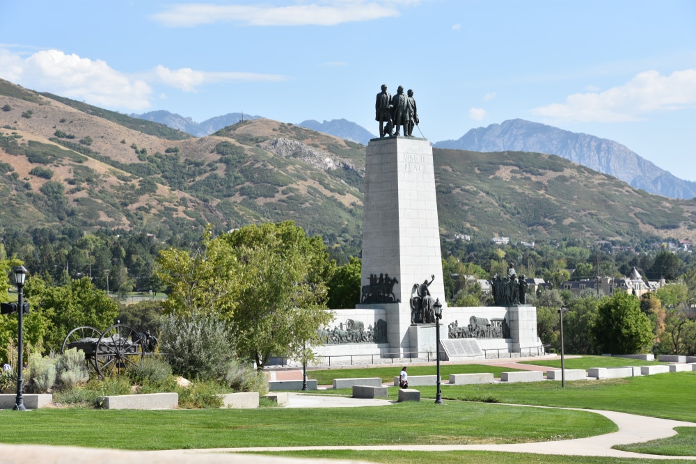 Monument in Salt Lake City, Utah USA