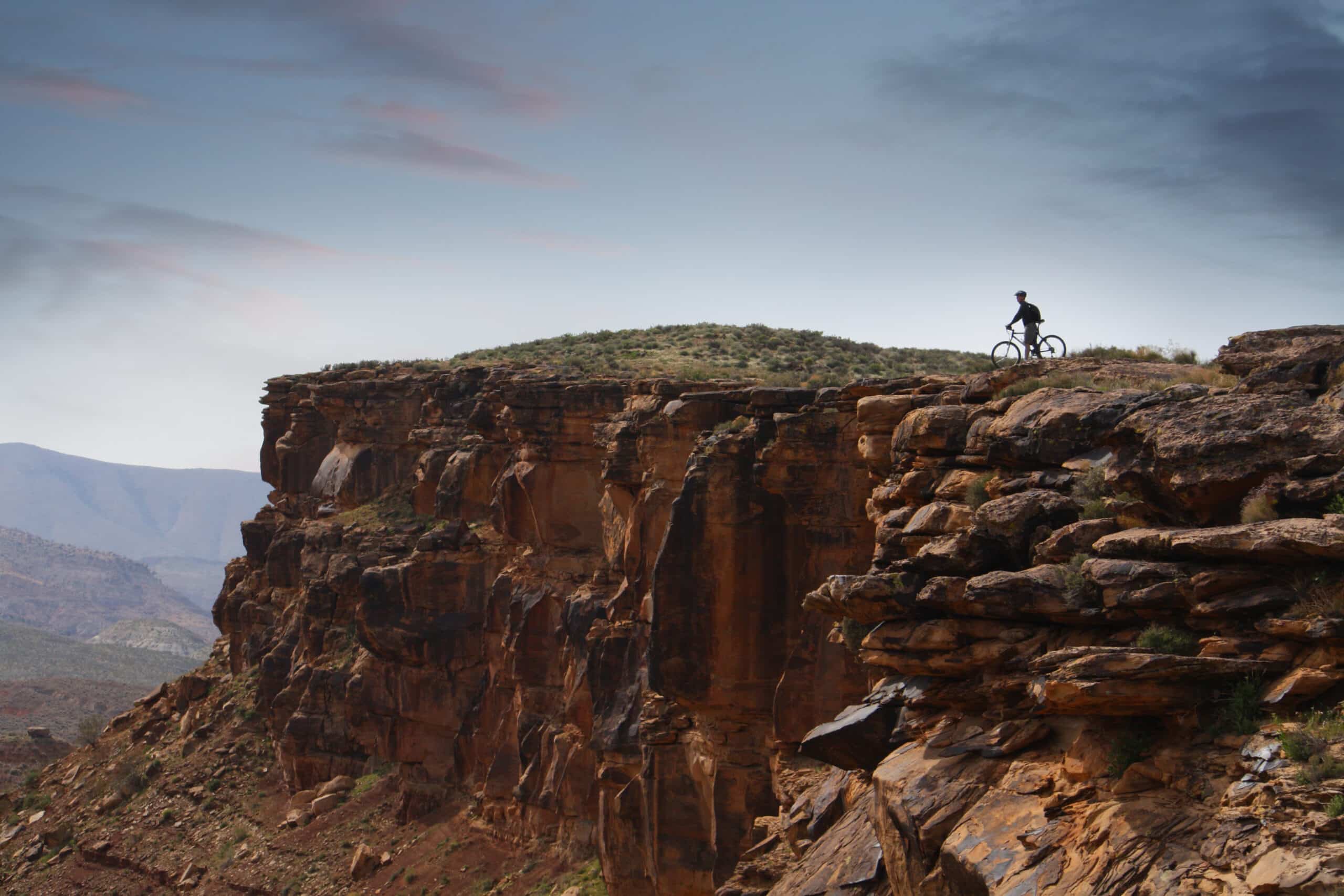 Biker on the Mountain Peak