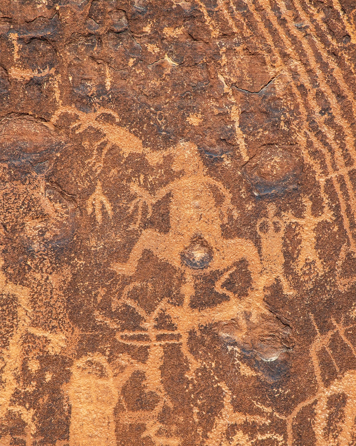 Rock art panel at Rochester Panel in Utah